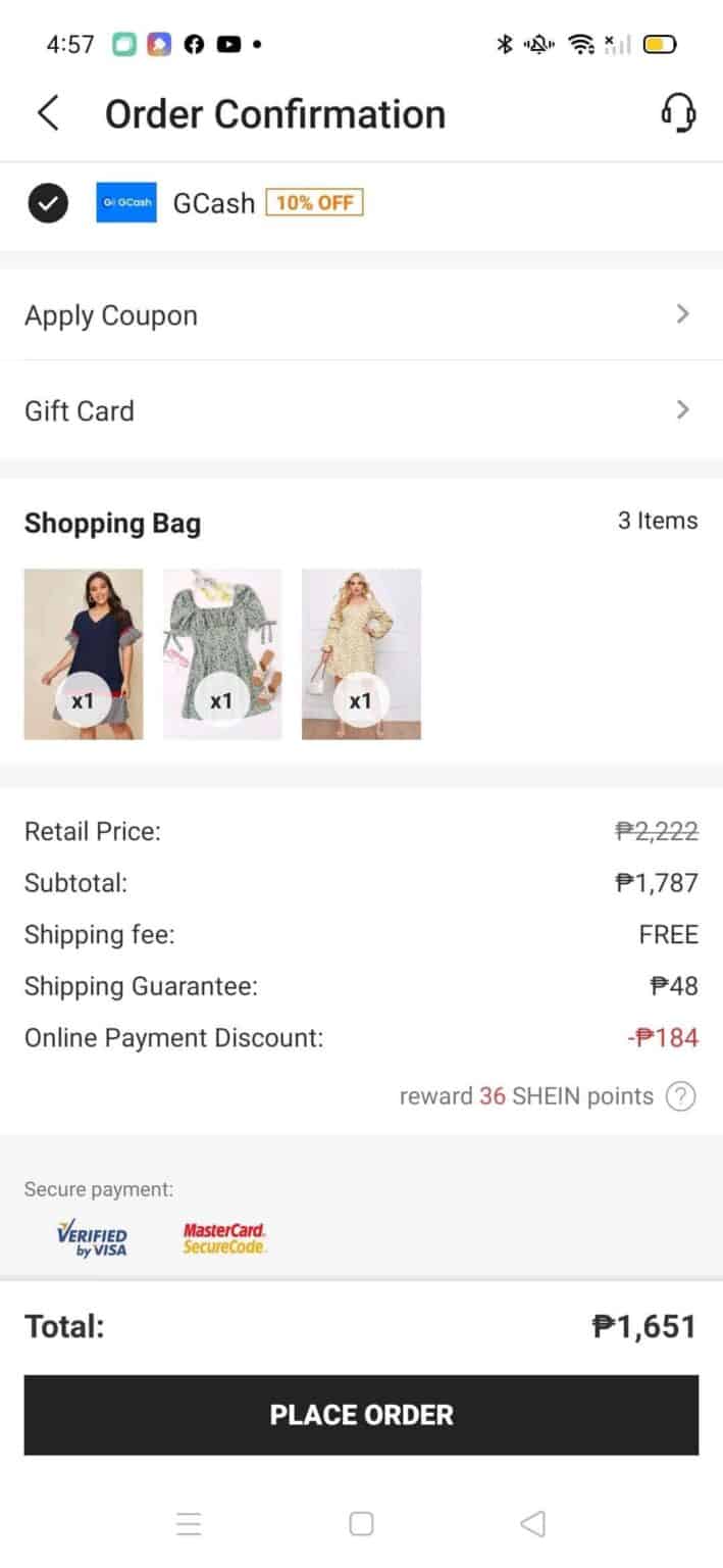 A Short But Sweet Review Of Shein And Paying Using Gcash Making Gcash Relatable To The 3009