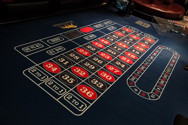 Roulette mat with different areas for betting